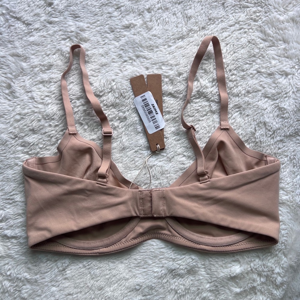 SKIMS Fits Everybody Unlined Demi Bra Clay Beige Underwire BA-DEM-9220 34D NEW - Picture 5 of 10